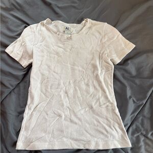 American Eagle Outfitters Women's Cream Short Sleeve Tee